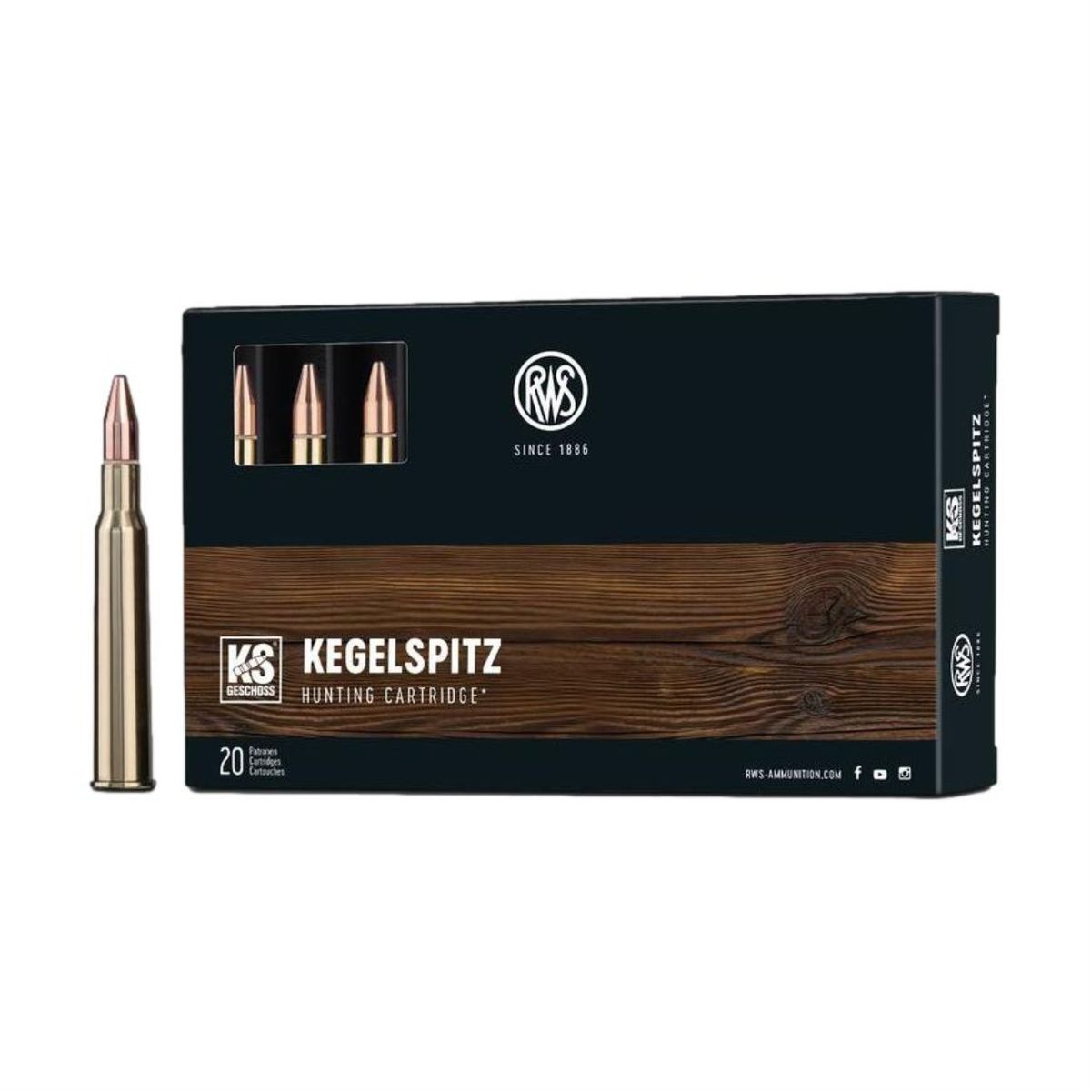 Jagdpatrone KS | 10.5g | 162grs | 7x65R | 20 Schuss