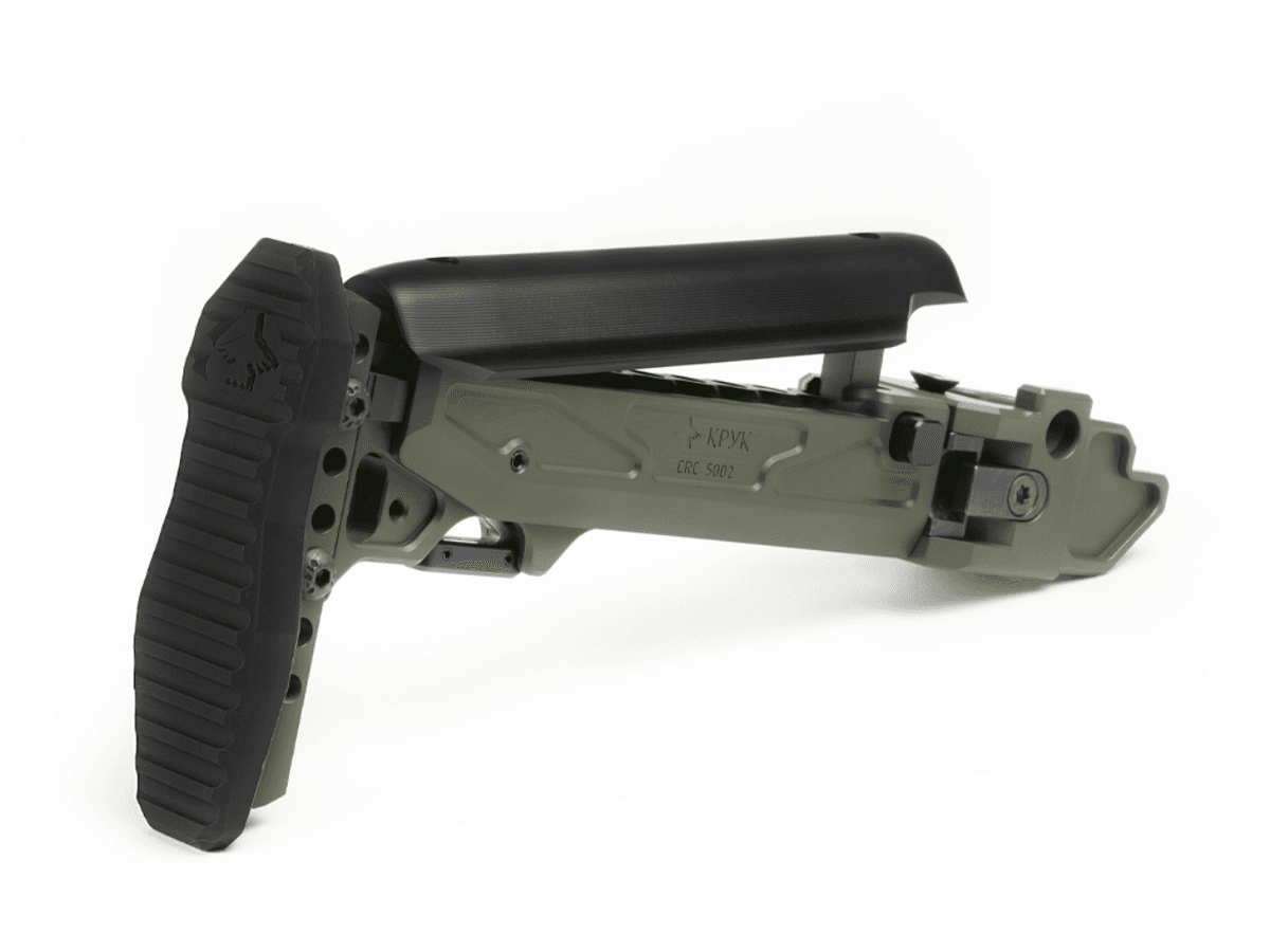 Universal Telescopic Buttstock | Folding Adapter | Grün | Leftfolding
