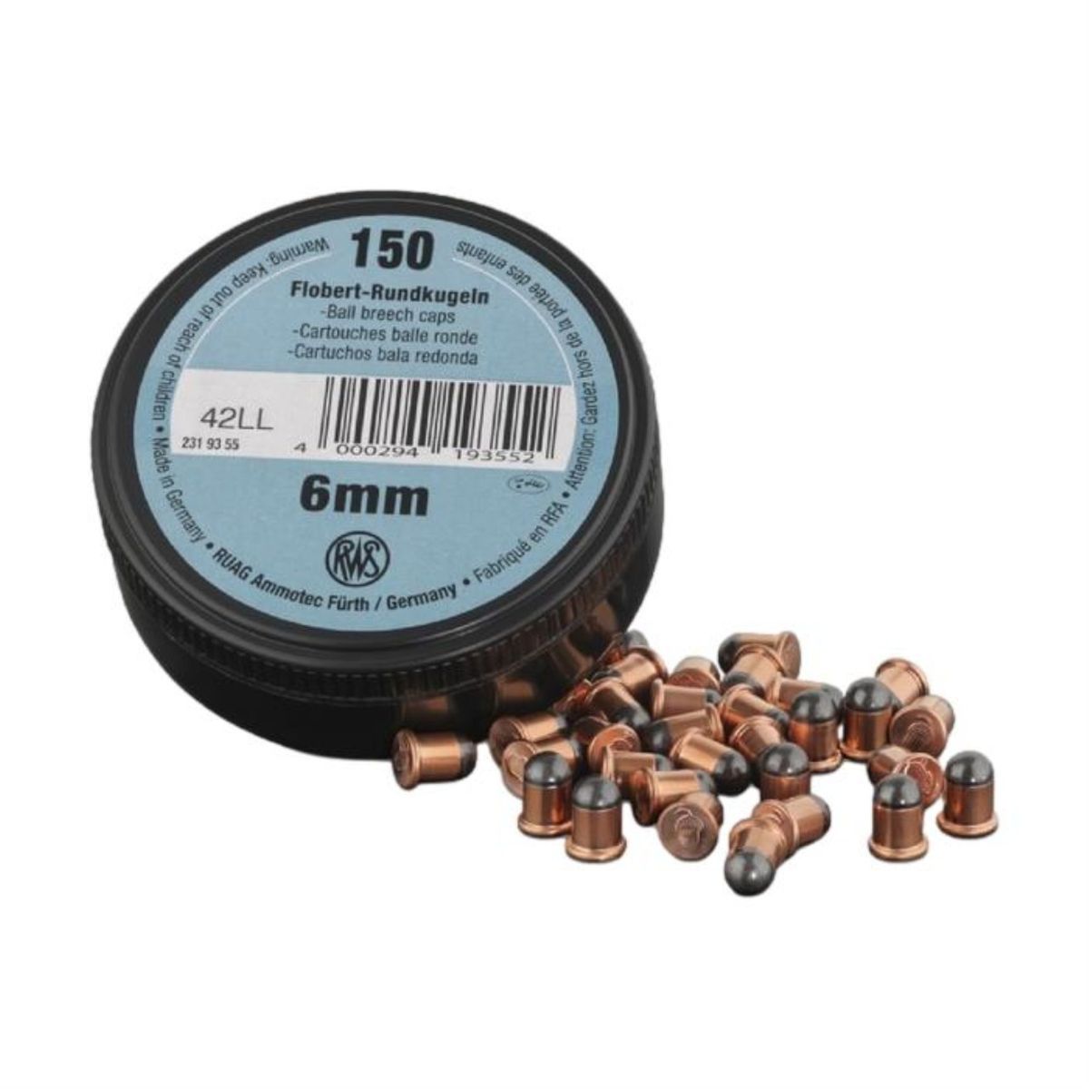 Flobert-Rundkugeln Mod.60A | 6mm - 150 Patronen
