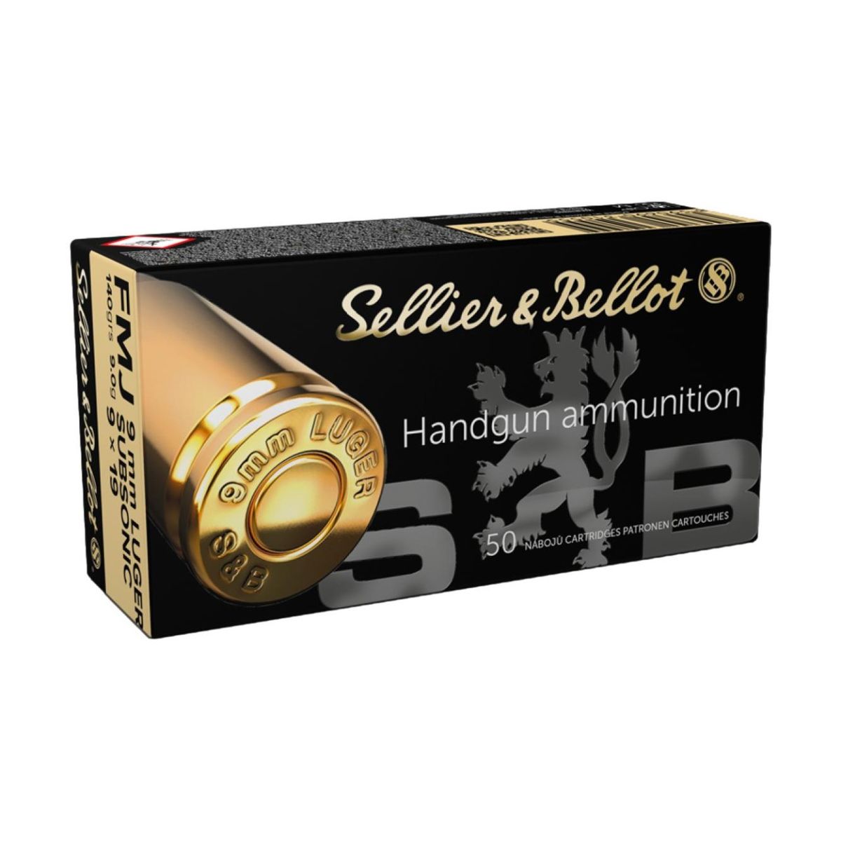 Subsonic FMJ | 140grs | 9.1g | 9mm Para | 50 Patronen