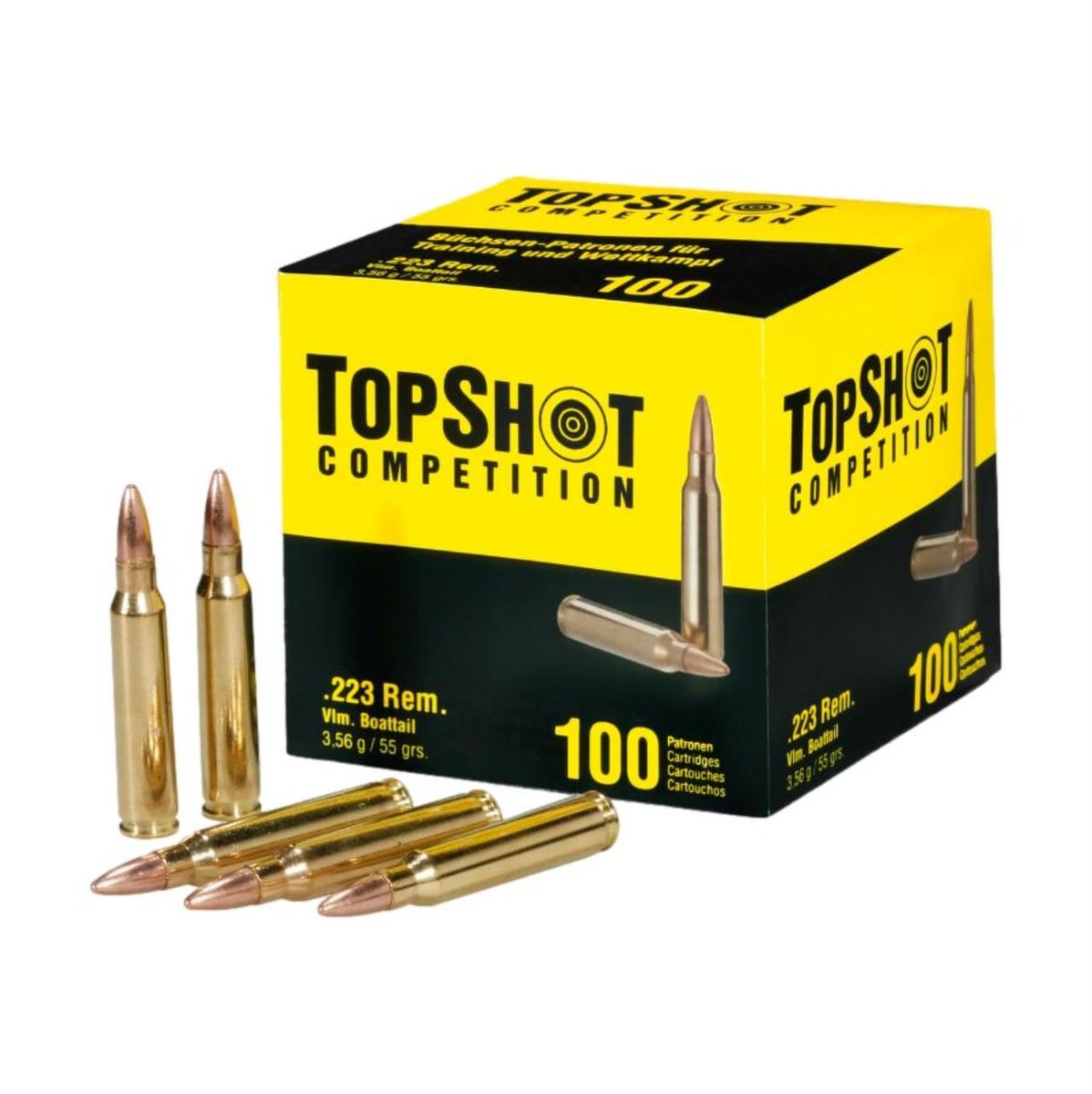 Competition FMJ | 3.6g | 55grs | .223 Rem. | 800 Patronen