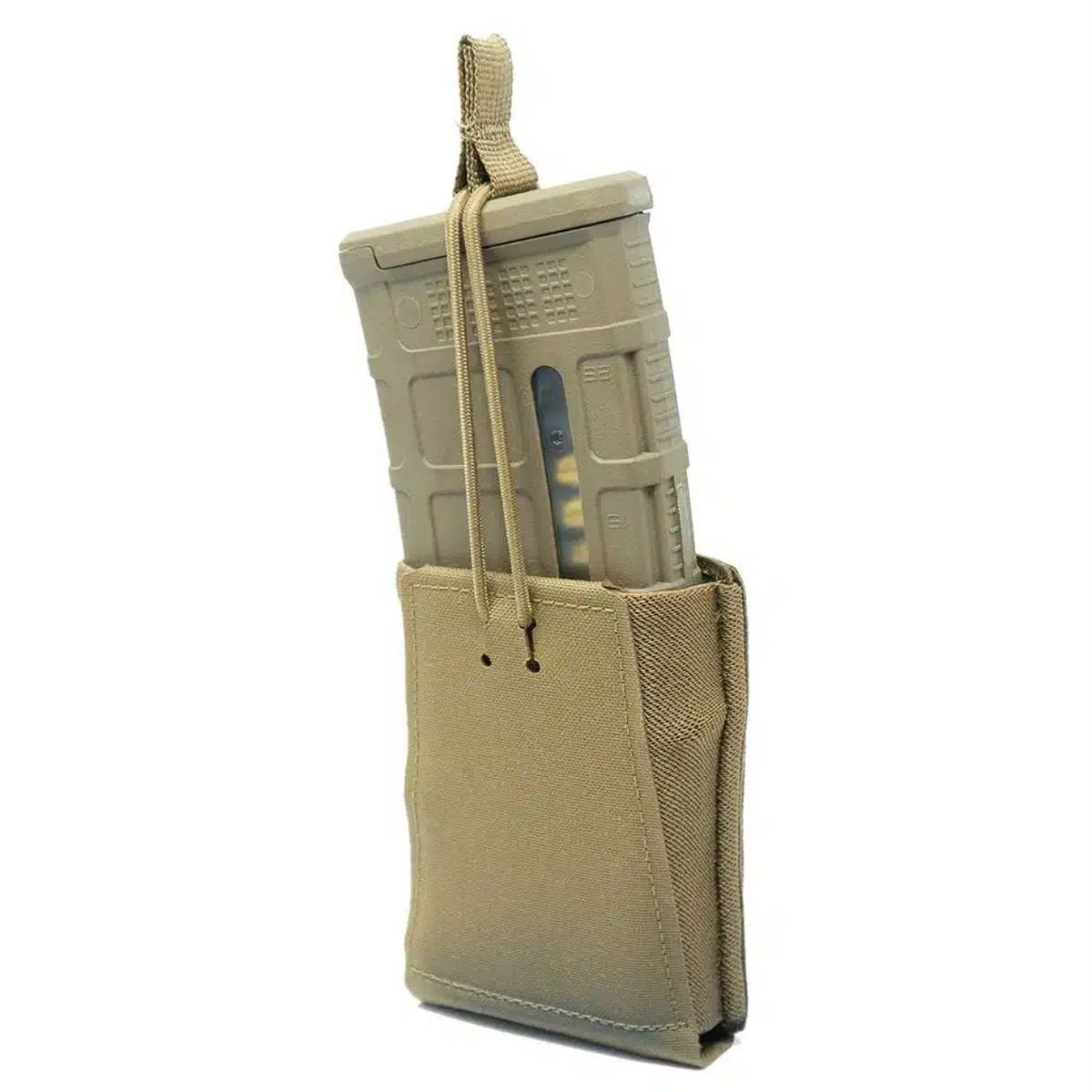 Single Rifle Magazine Pouch 5.56 | Bungee Retention - Coyote
