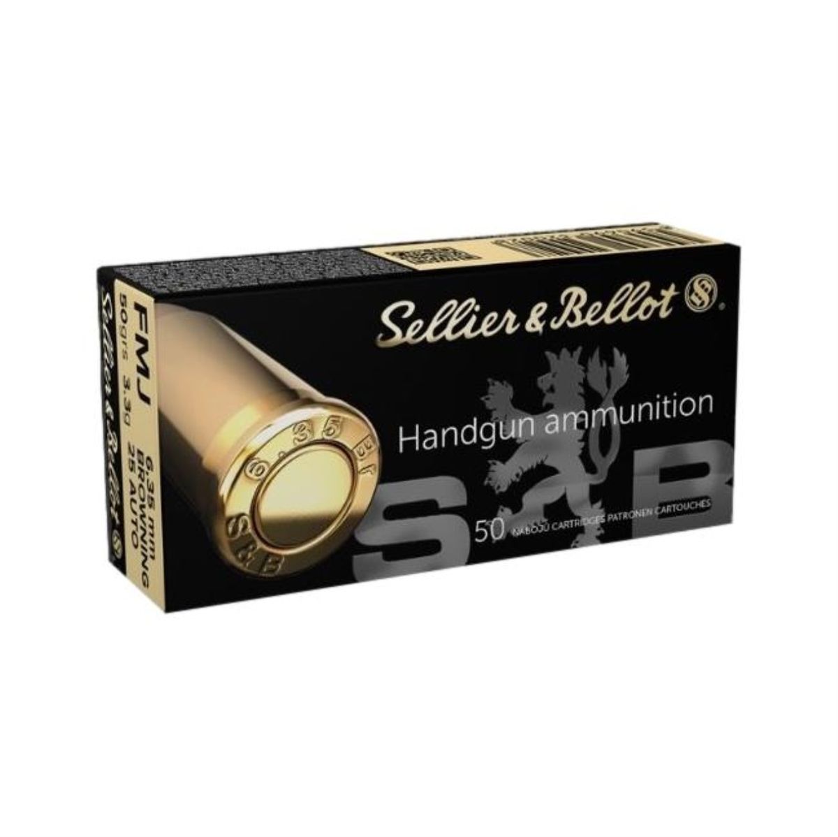 6.35mm Browning FMJ | 3.3g | 50grs | 25 AUTO 50 Schuss