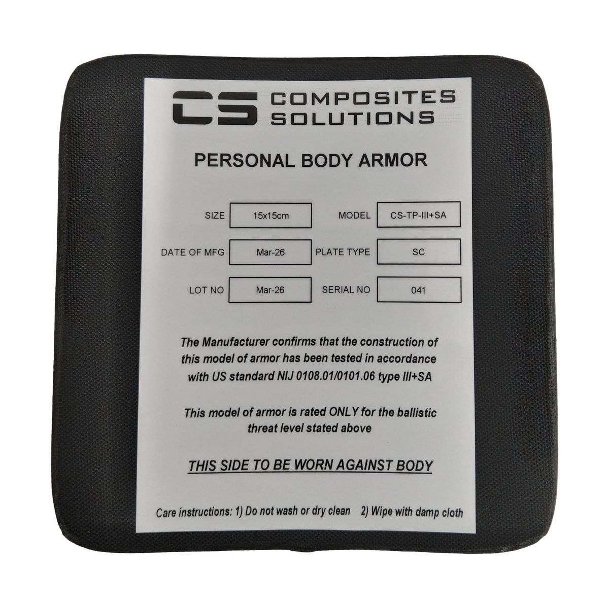 Ballistic Side Plate 6x6 | Level 3+