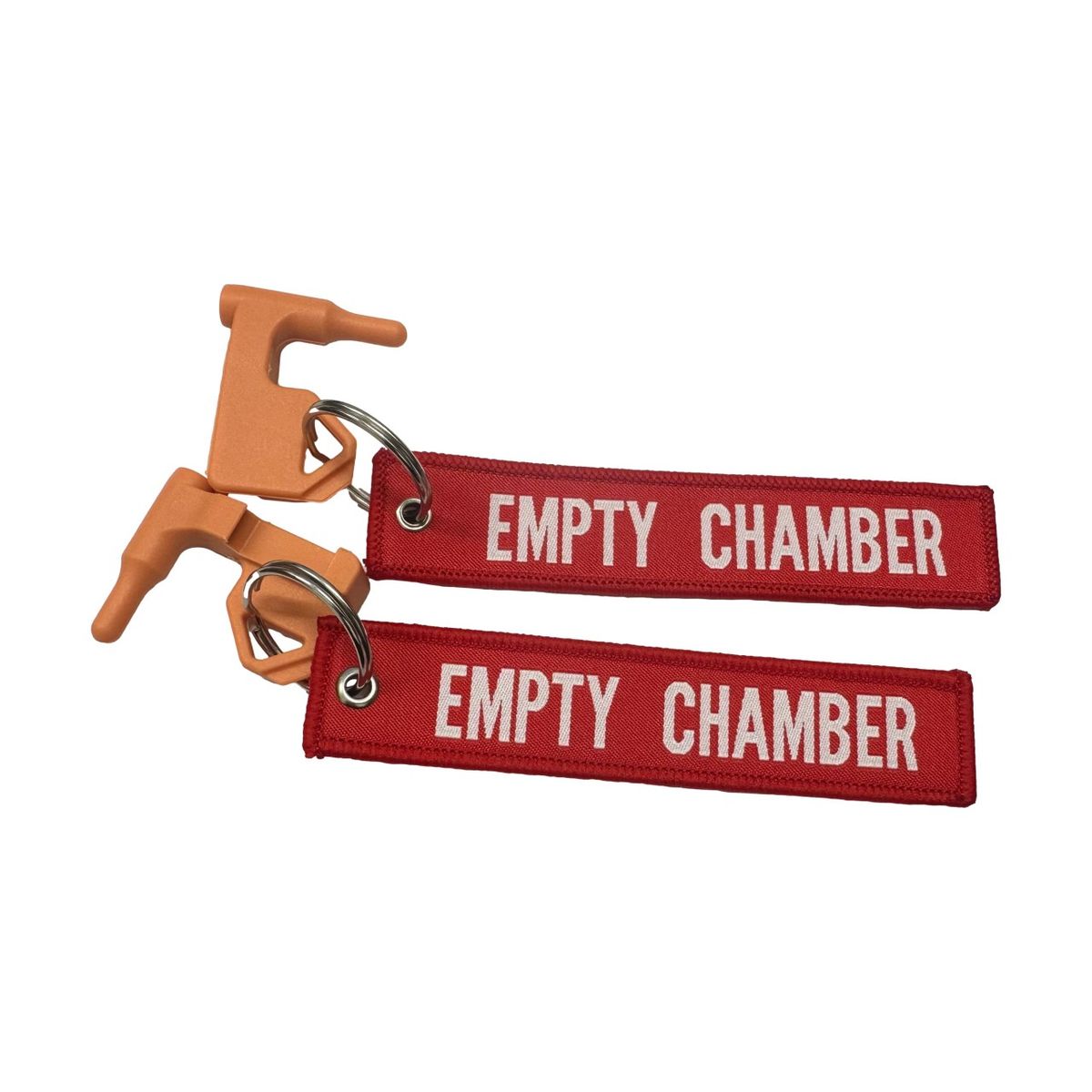 Safety Flag | Chamber Flag | 2er-Pack "Empty Chamber" | Rot/Orange
