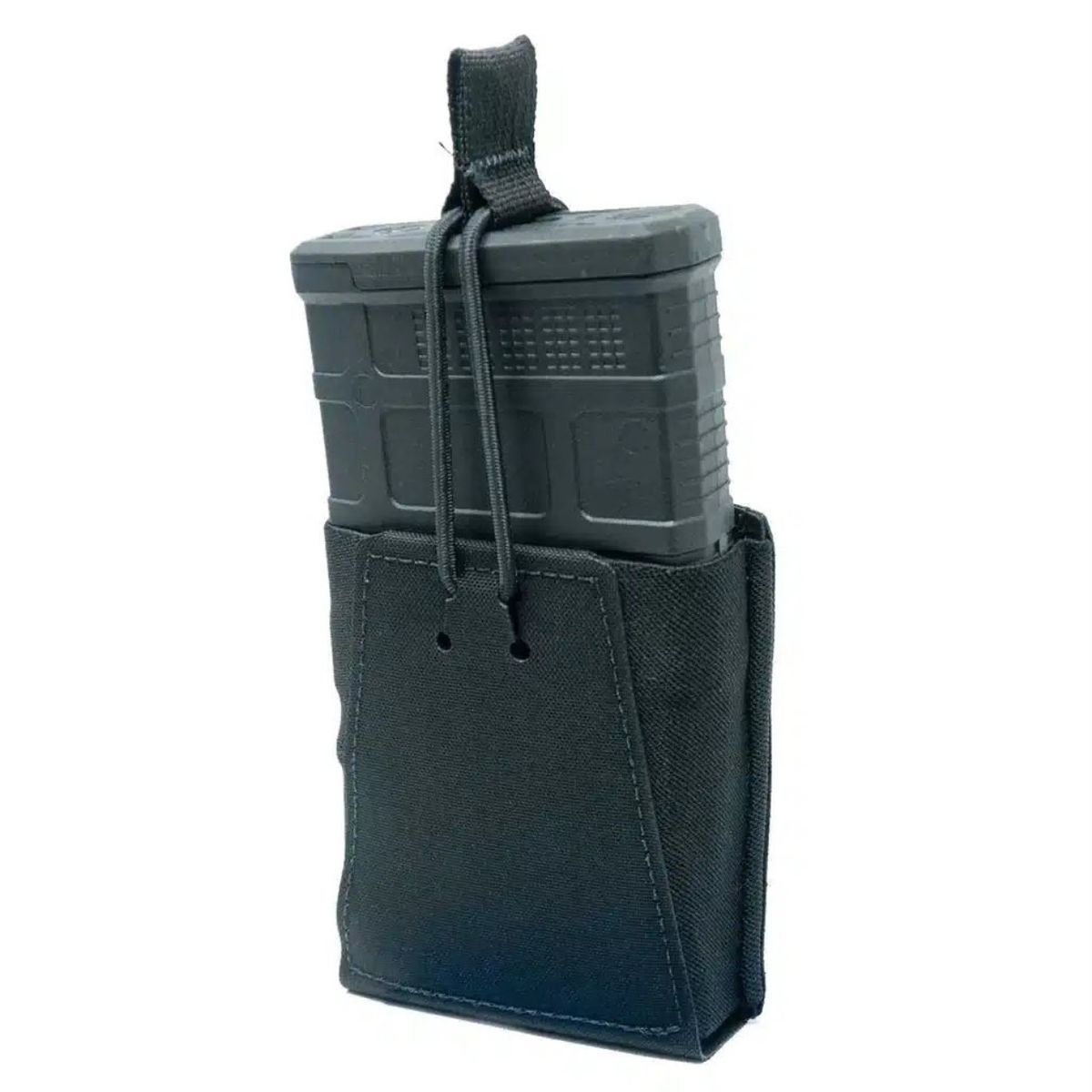 Single Rifle Magazine Pouch 7.62 | Bungee Retention - Schwarz