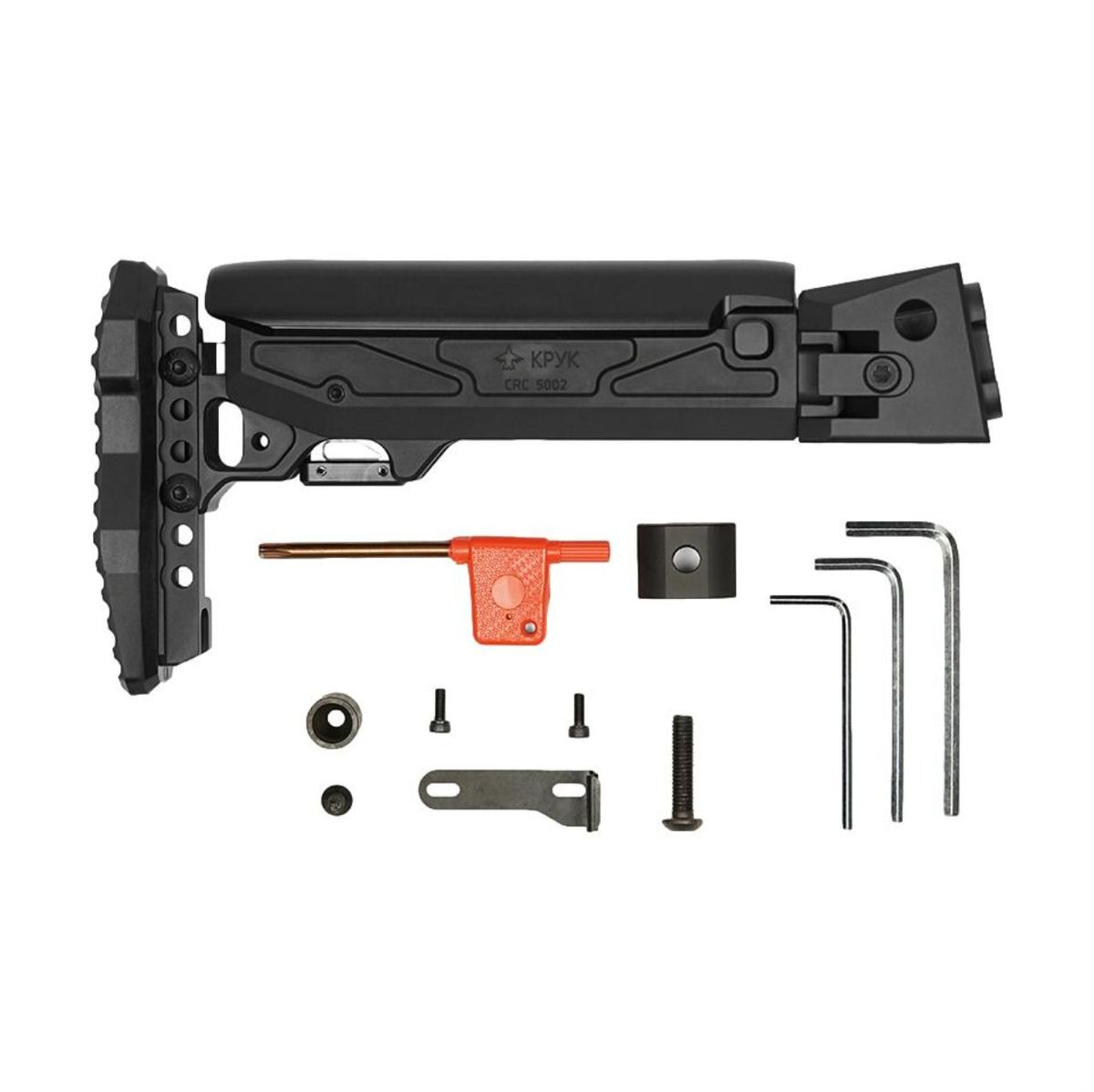 Universal Telescopic Buttstock | Folding Adapter | Schwarz | Leftfolding