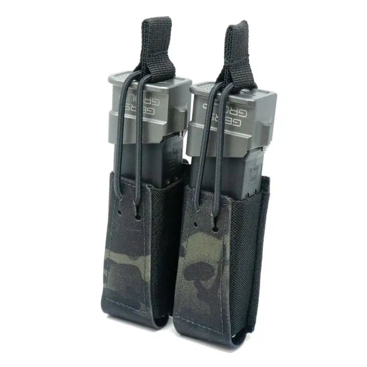 Double Pistol Magazine Pouch | Bungee Retention - MultiCam Black
