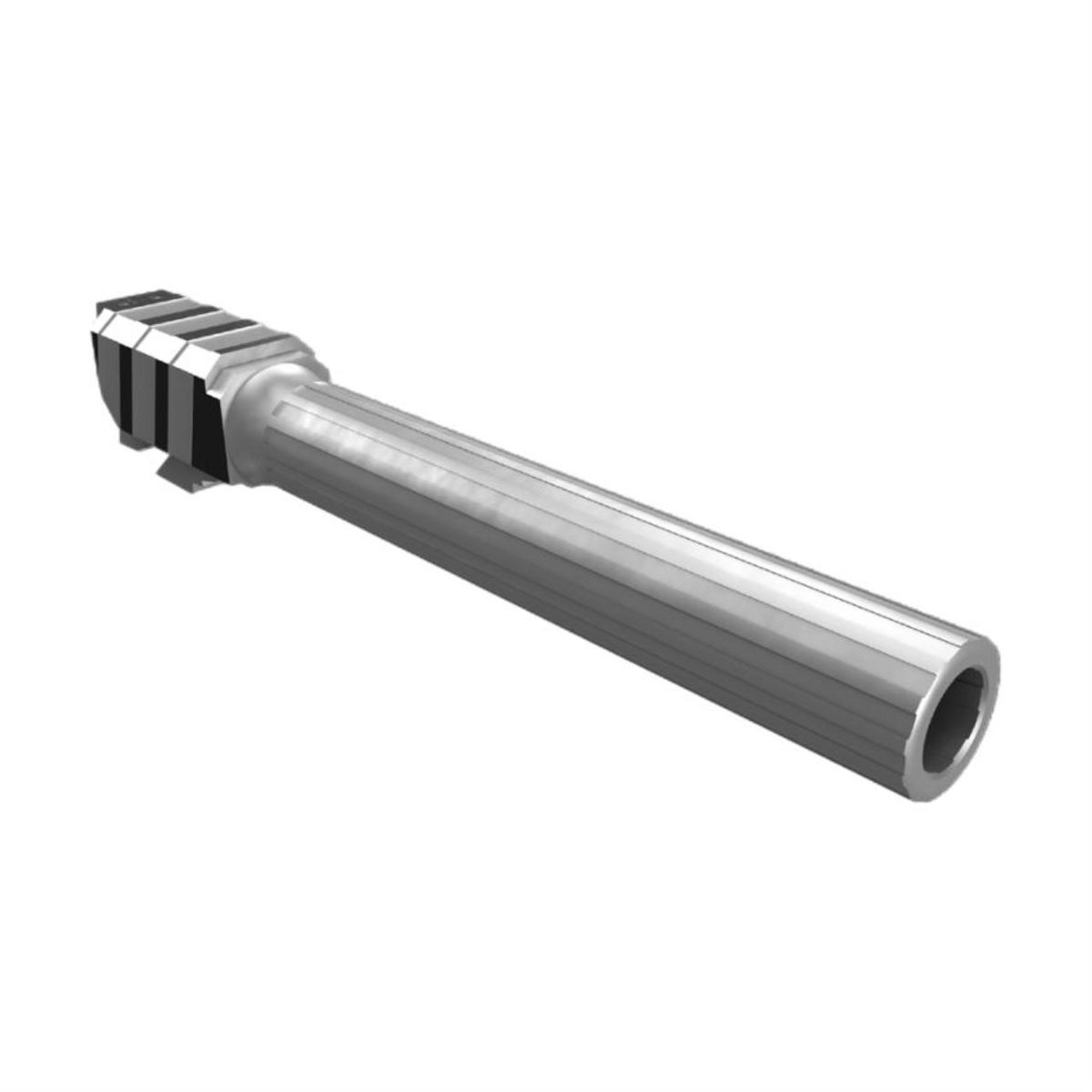 FULL SIZE FLUTED BARREL RIVAL-S CHROME | 9mm Para