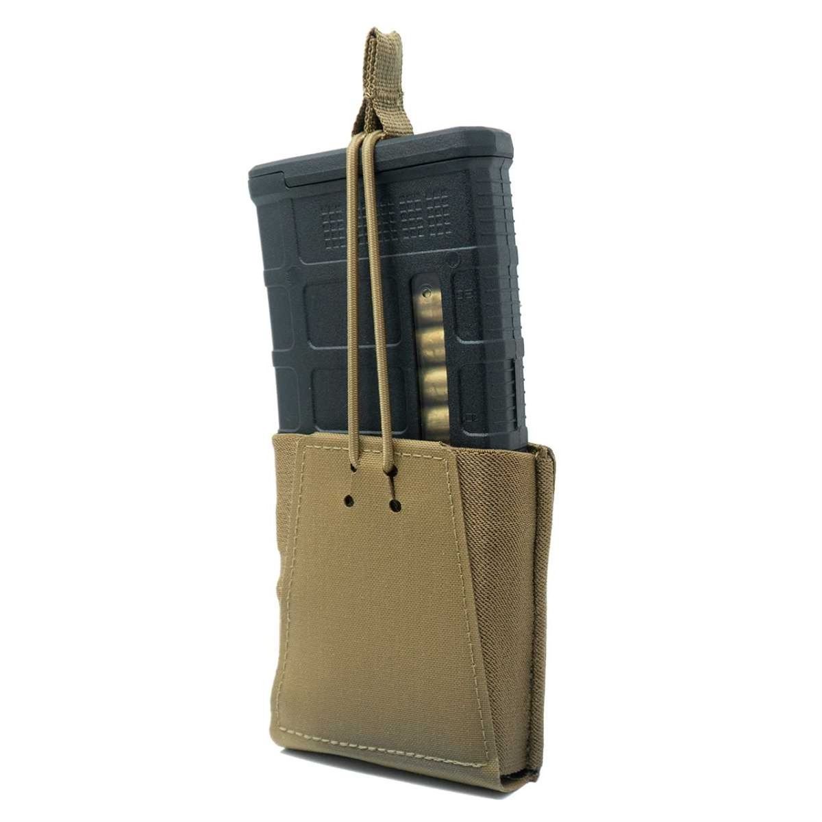Single Rifle Magazine Pouch 7.62 | Bungee Retention - Coyote