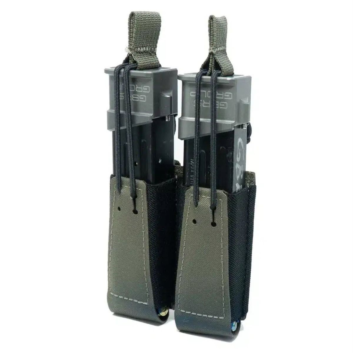 Double Pistol Magazine Pouch | Bungee Retention - Ranger Green