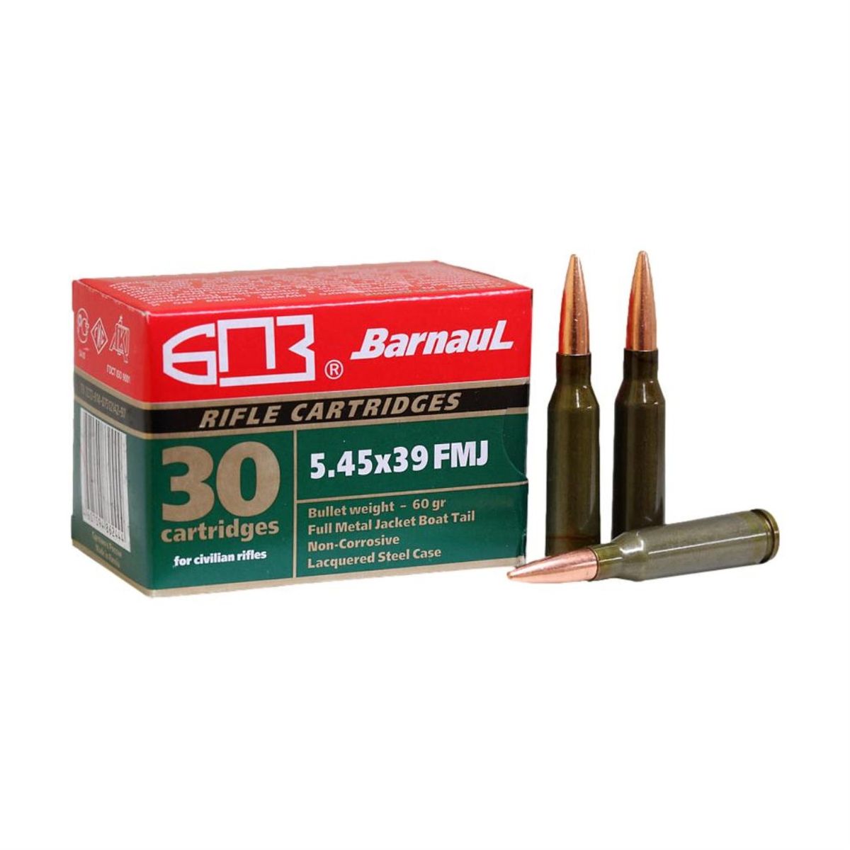 FMJ | 60gr | 5.45x39mm | - 30 Patronen