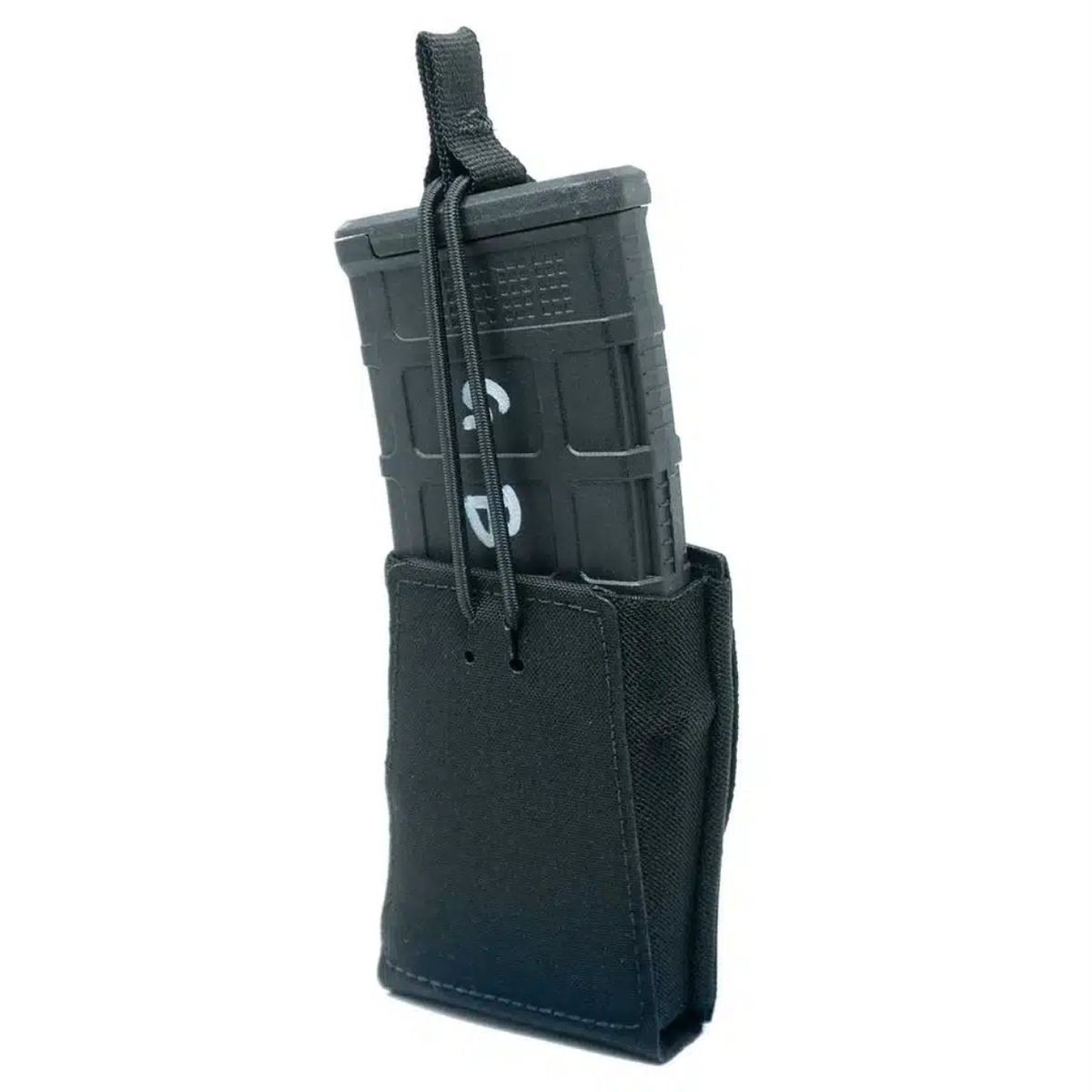 Single Rifle Magazine Pouch 5.56 | Bungee Retention - Schwarz