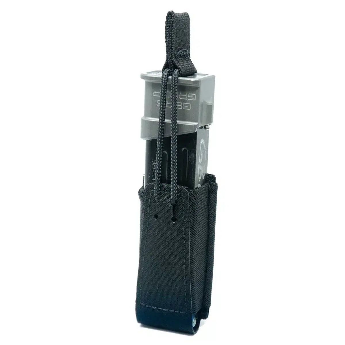 Single Pistol Magazine Pouch | Bungee Retention - Schwarz