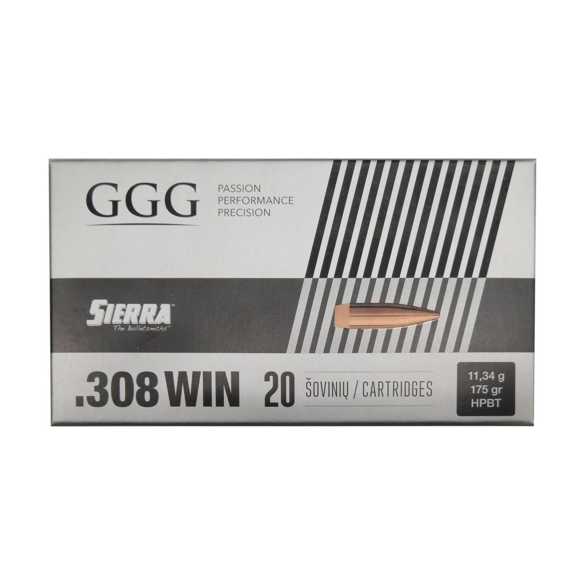 Sierra Match King HPBT | 11.34g | 175gr | .308 Win | 20 Schuss