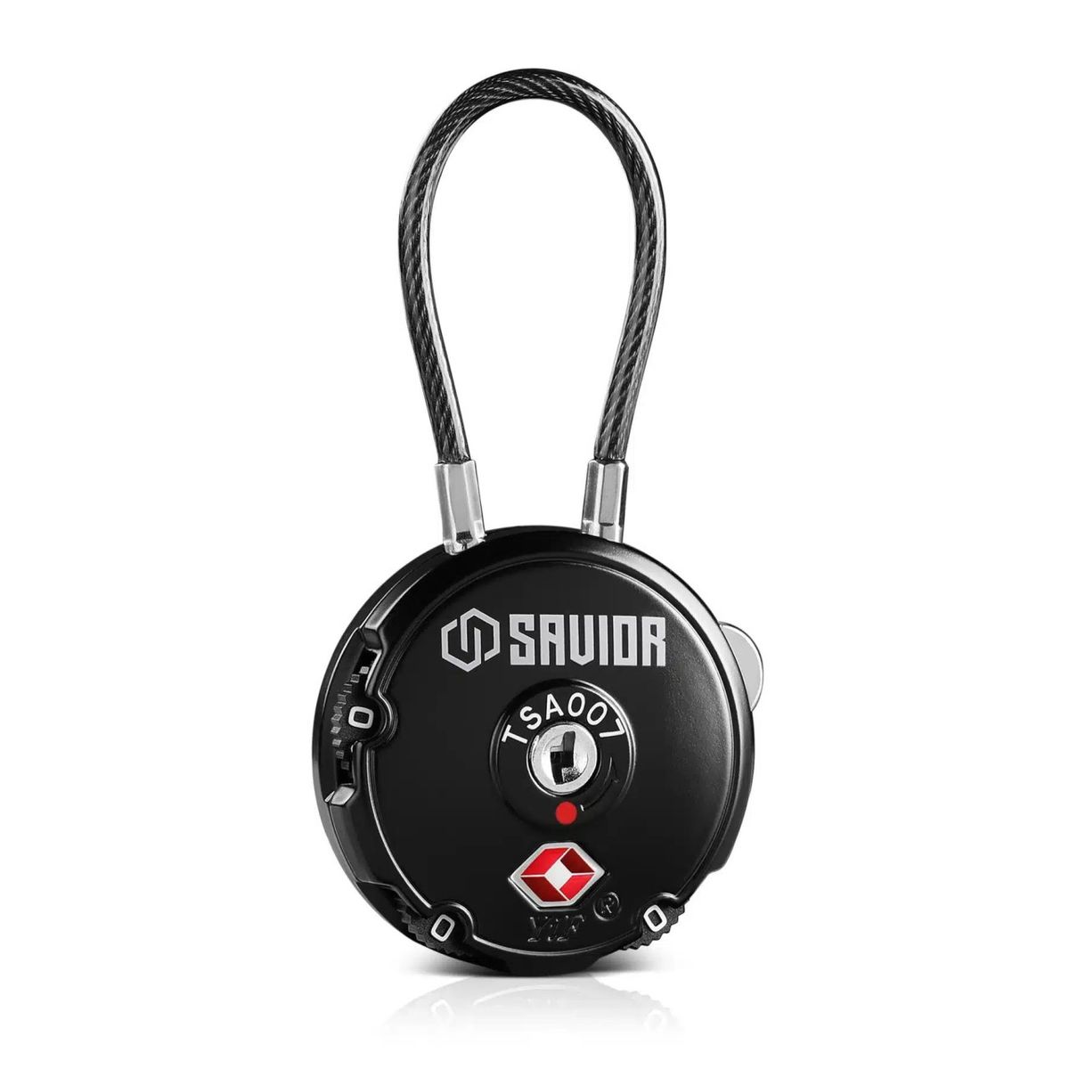 3-DIGIT CABLE LOCK | 1/2/4 PACK - Schwarz, 1 Stk