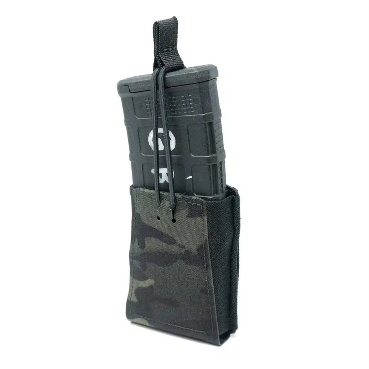 Single Rifle Magazine Pouch 5.56 | Bungee Retention - MultiCam Black