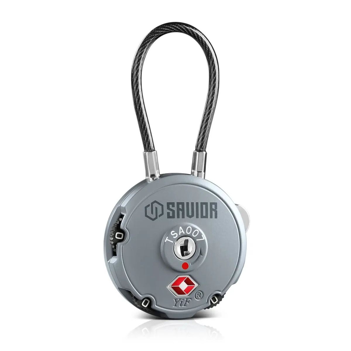3-DIGIT CABLE LOCK | 1/2/4 PACK - Grau, 1 Stk
