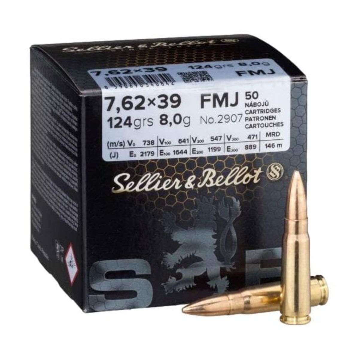 FMJ | 124grs | 8g | 7.62x39mm | 400 Patronen