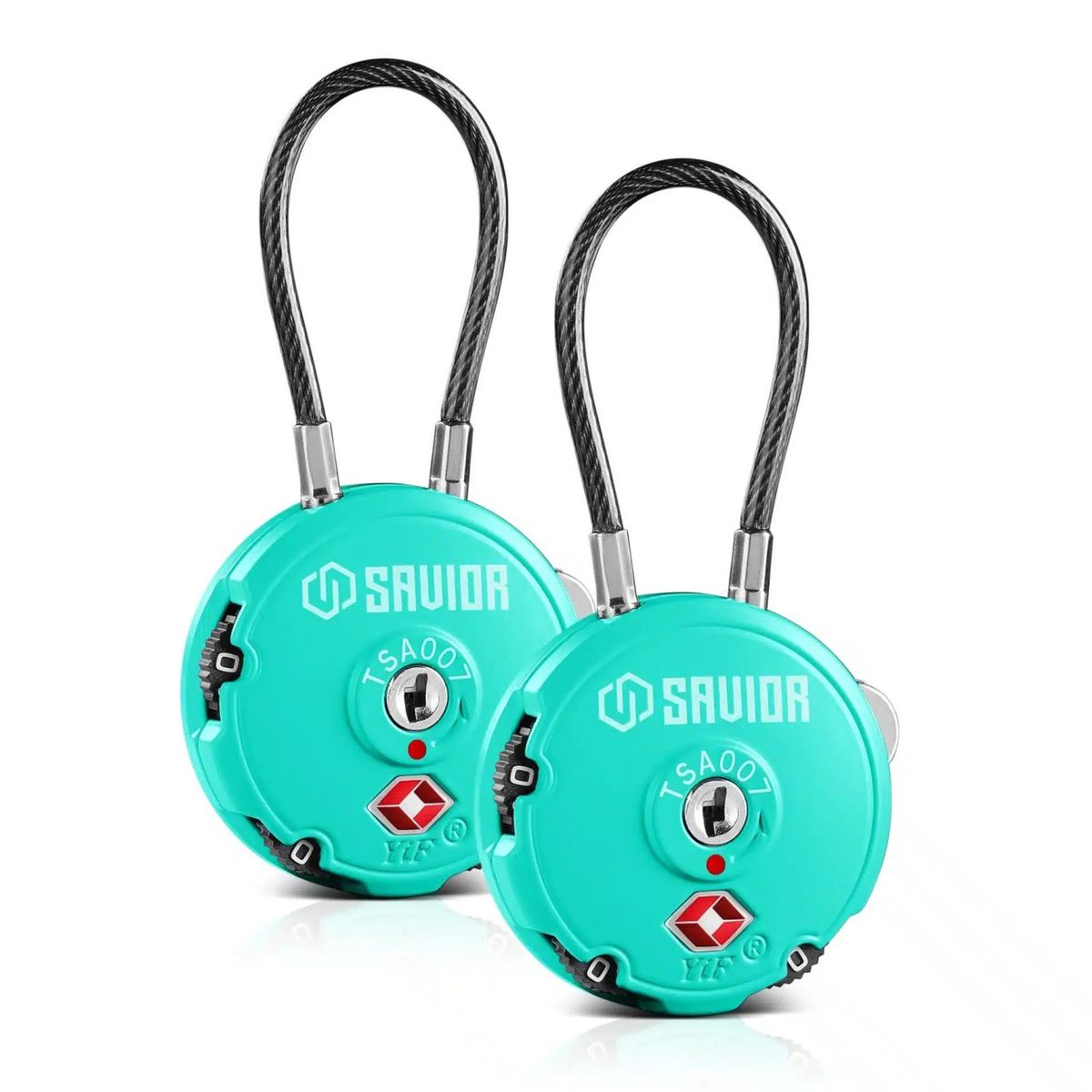 3-DIGIT CABLE LOCK | 1/2/4 PACK - Blau, 2 Stk