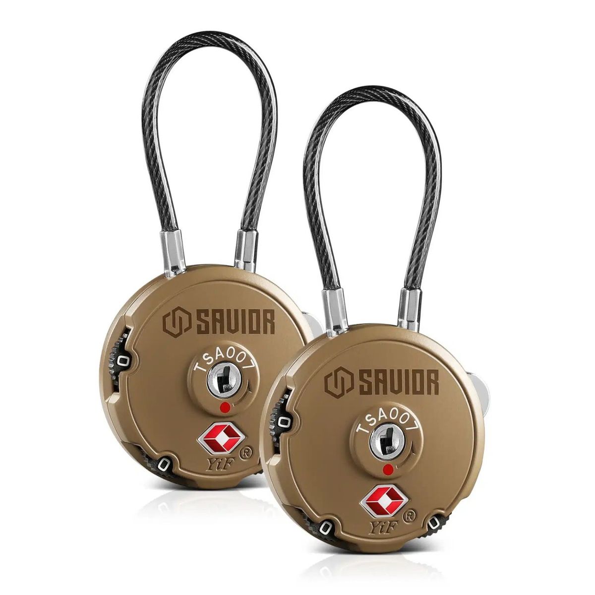 3-DIGIT CABLE LOCK | 1/2/4 PACK - FDE, 2 Stk