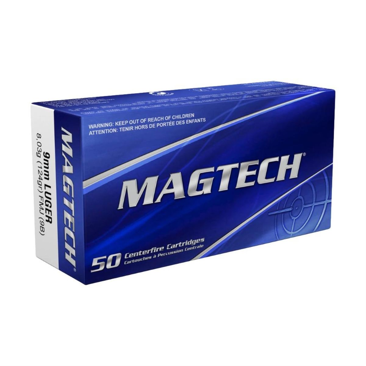 FMJ | 8g | 124grs | 9mm Para | 50 Patronen