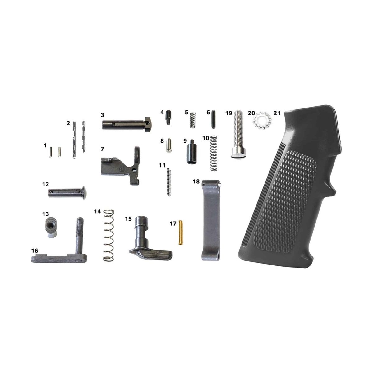 Standard Lower Parts Kit, with Grip | Mil-Spec