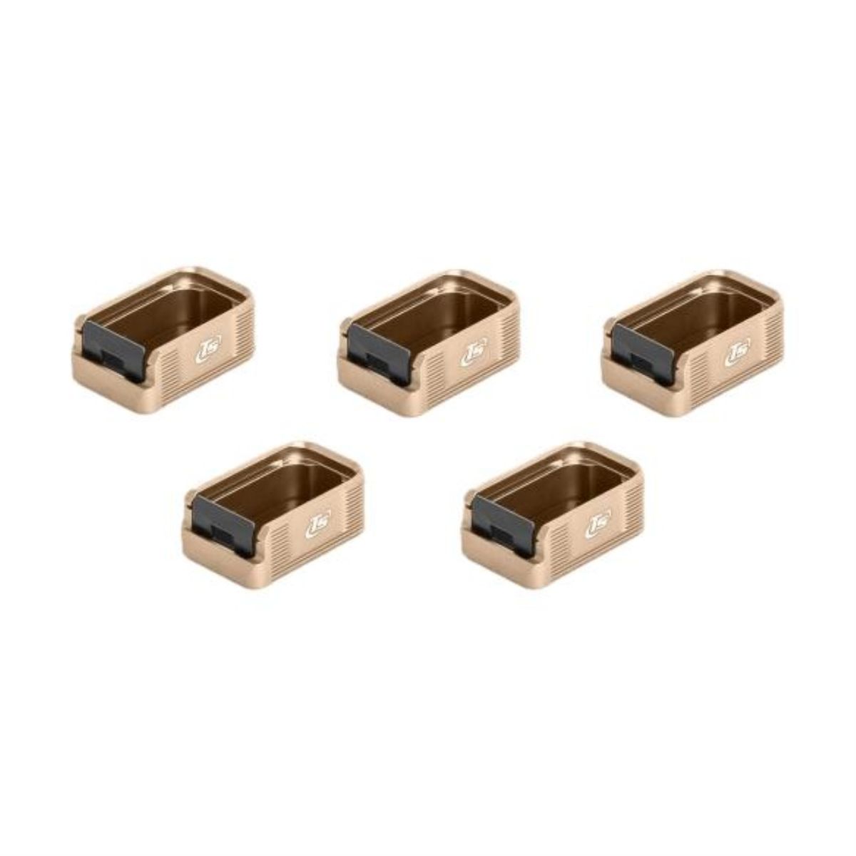 Kit 5 x +2 Magazinerweiterung | quick release base pad | Sand