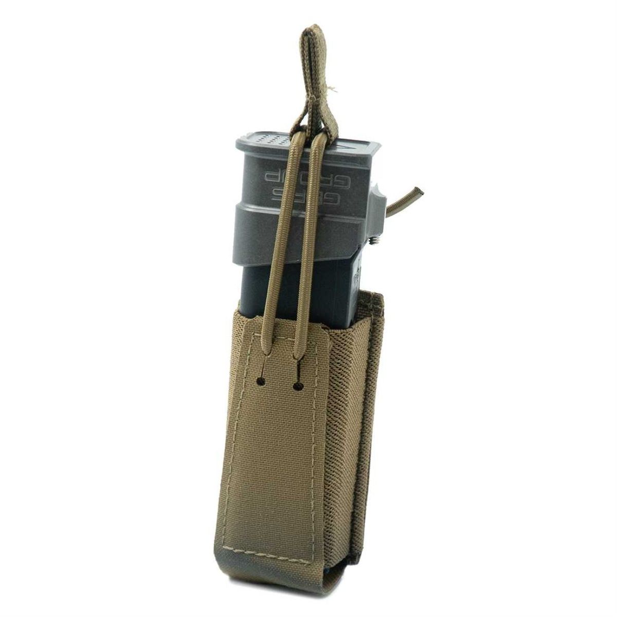 Single Pistol Magazine Pouch | Bungee Retention - Coyote
