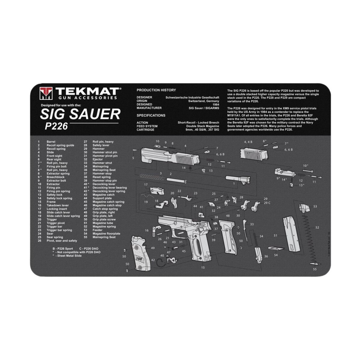 TekMat SIG SAUER P226 | 17"
