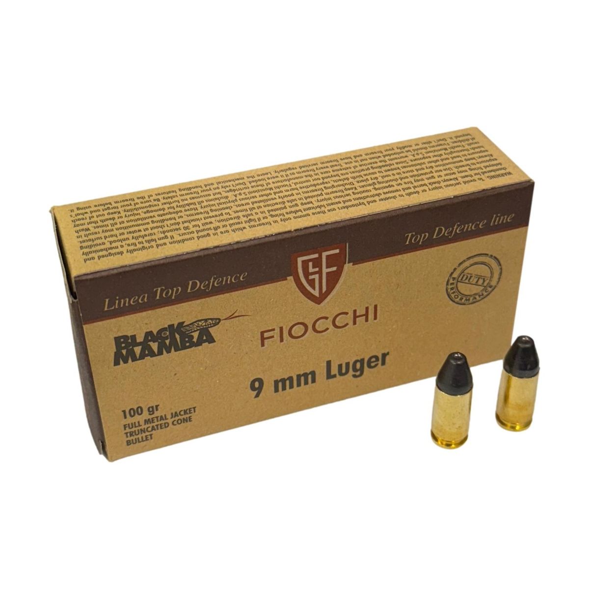 Black Mamba FMJTC | 6.48g | 100gr | 9mm Para | 50 Patronen