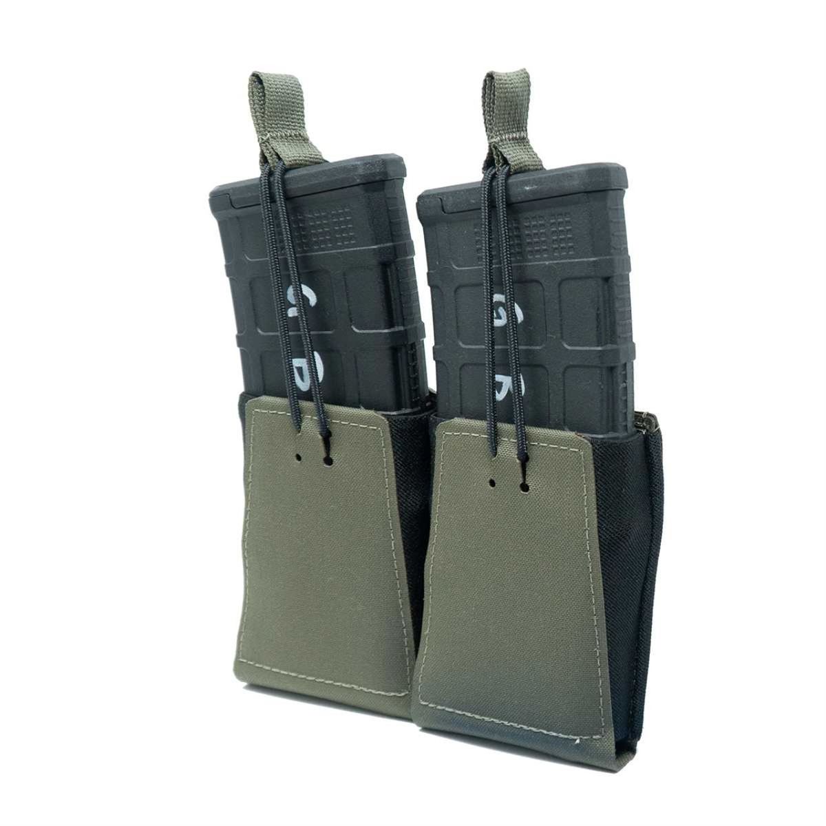 Double Rifle Magazine Pouch 5.56 | Bungee Retention - Ranger Green