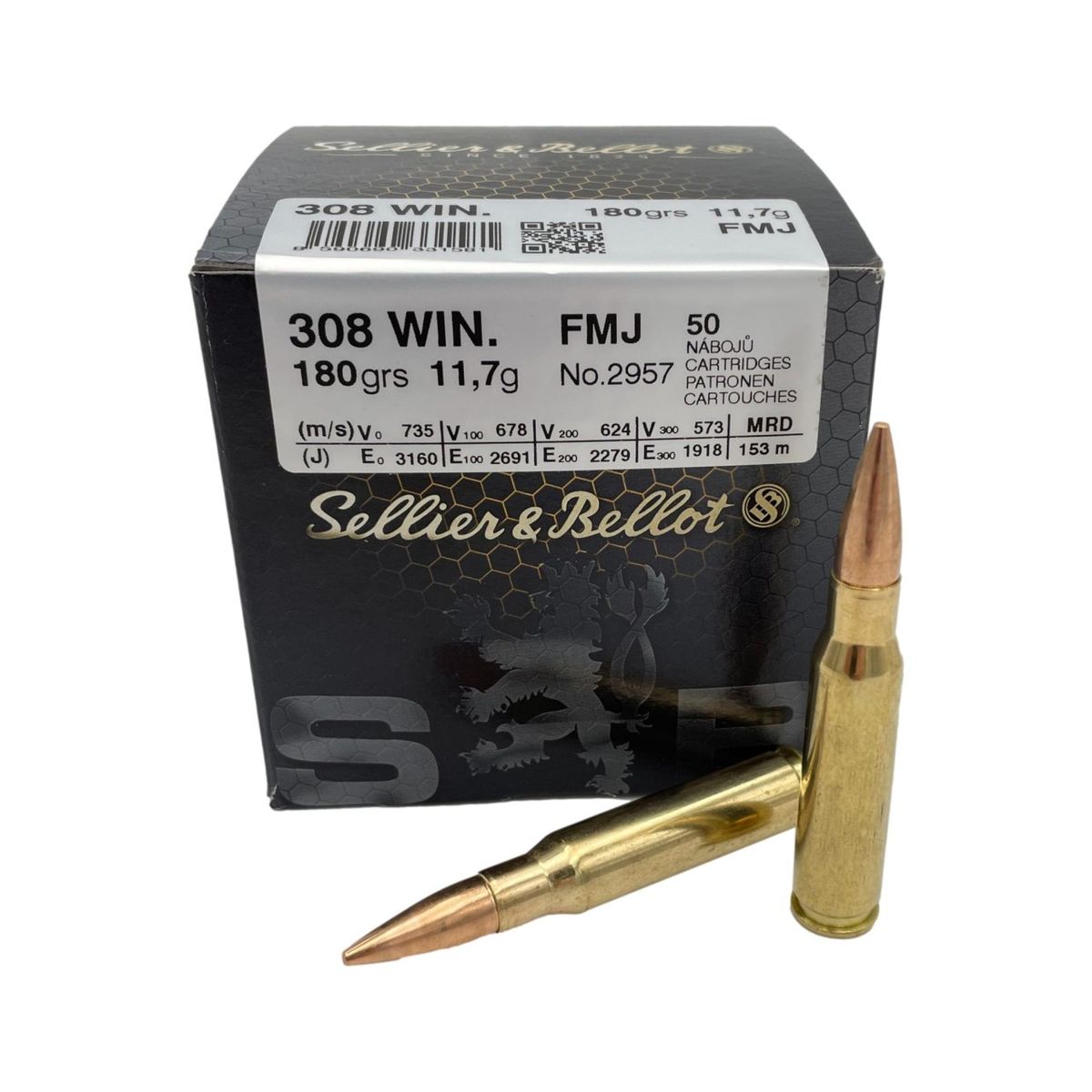 FMJ | 11.7g | 180grs | .308 Win. | 50 Schuss