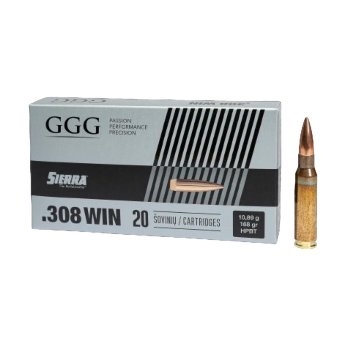 Sierra Match King HPBT | 10.89g | 168gr | .308 Win | 20 Schuss